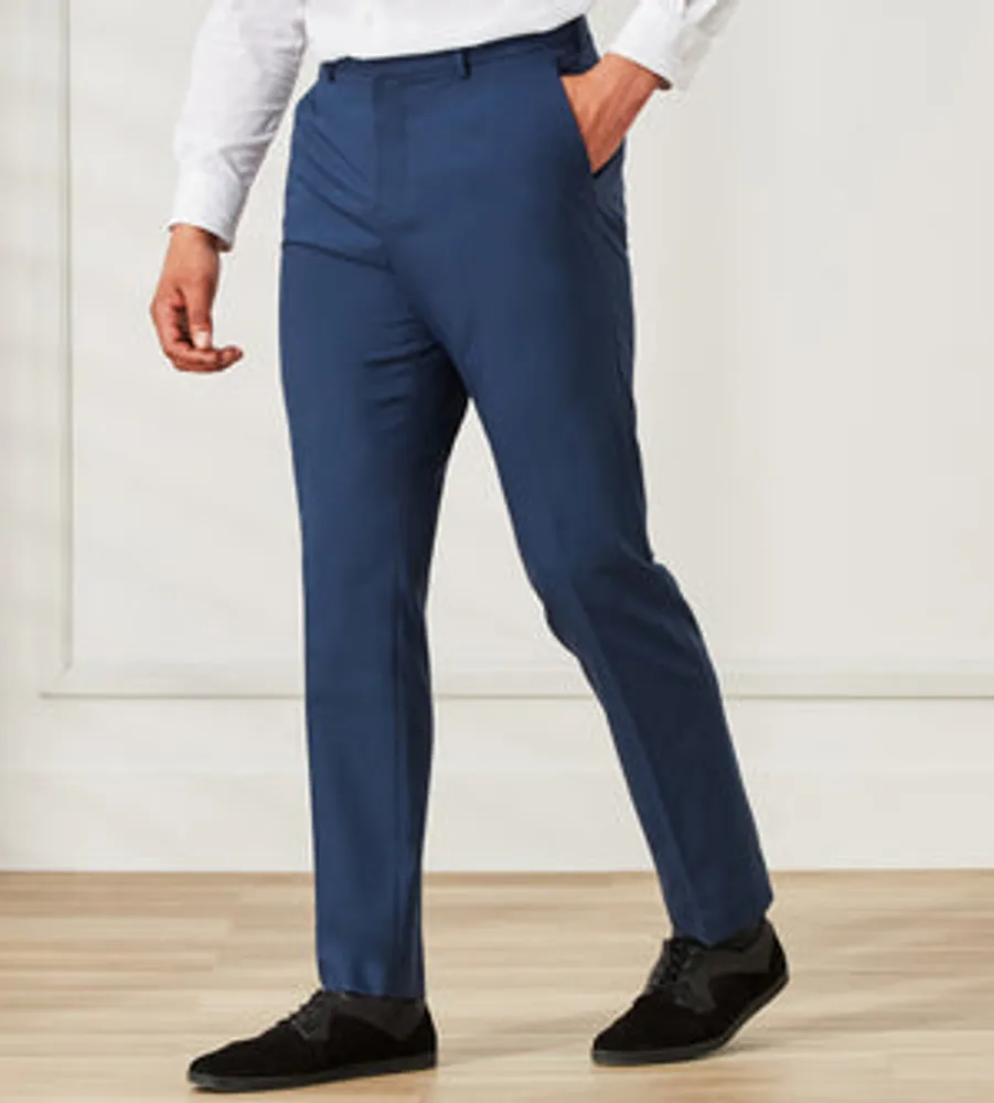 Perry Ellis Slim Fit Textured Hidden Drawcord Dress Pants in Gray for Men |  Lyst