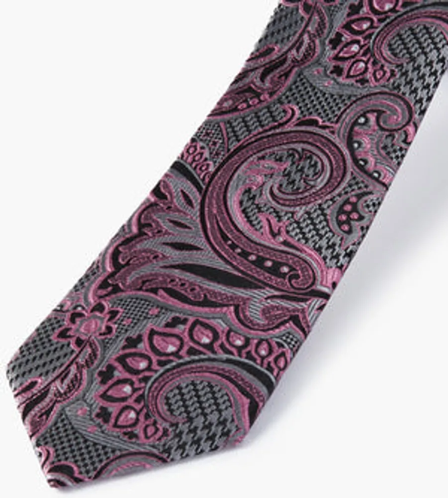 Paisley Plaid Pattern Tie