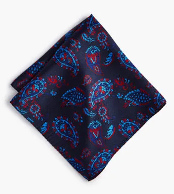 Textured Paisley Pattern Pocket Square
