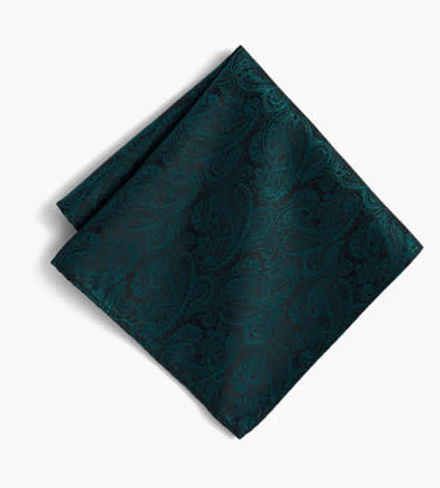 Tonal Paisley Pocket Square