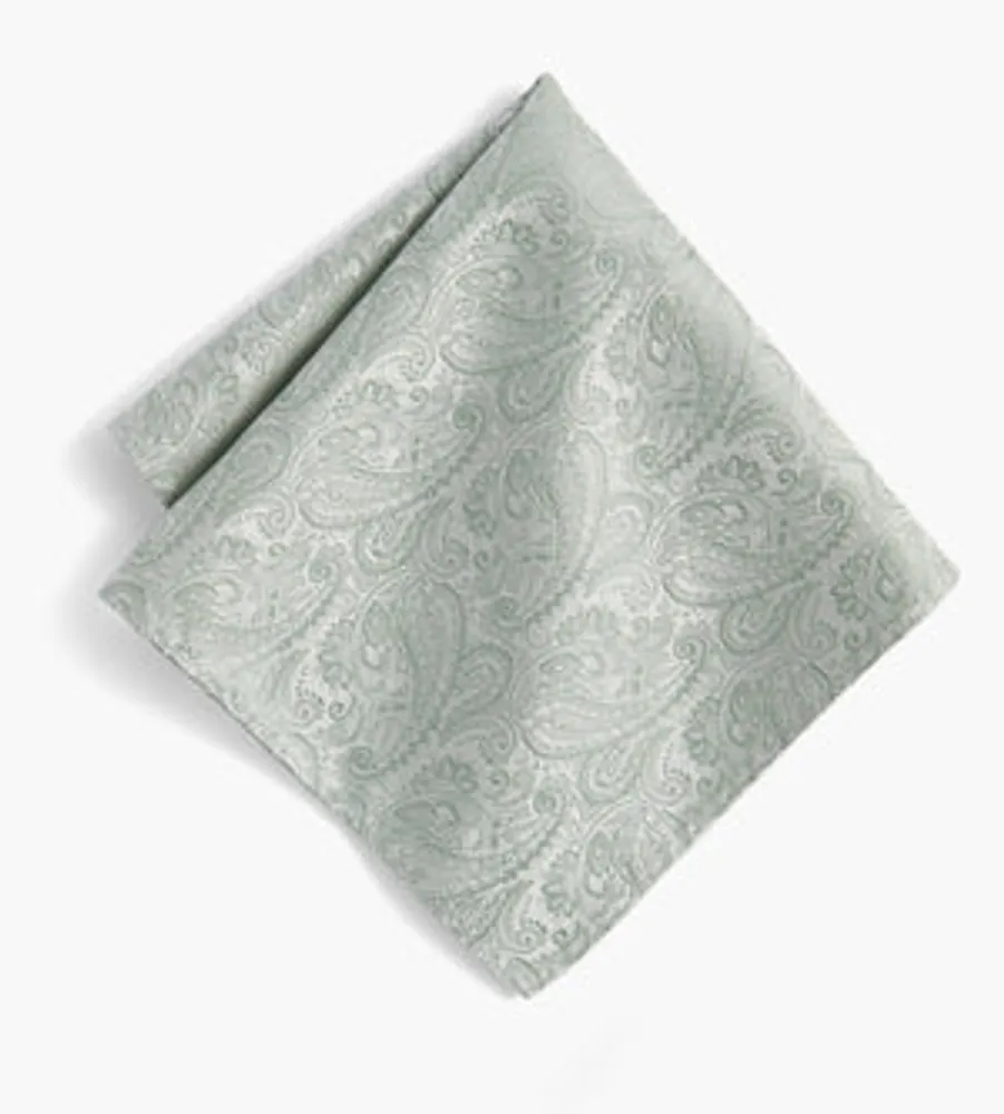 Tonal Paisley Pocket Square