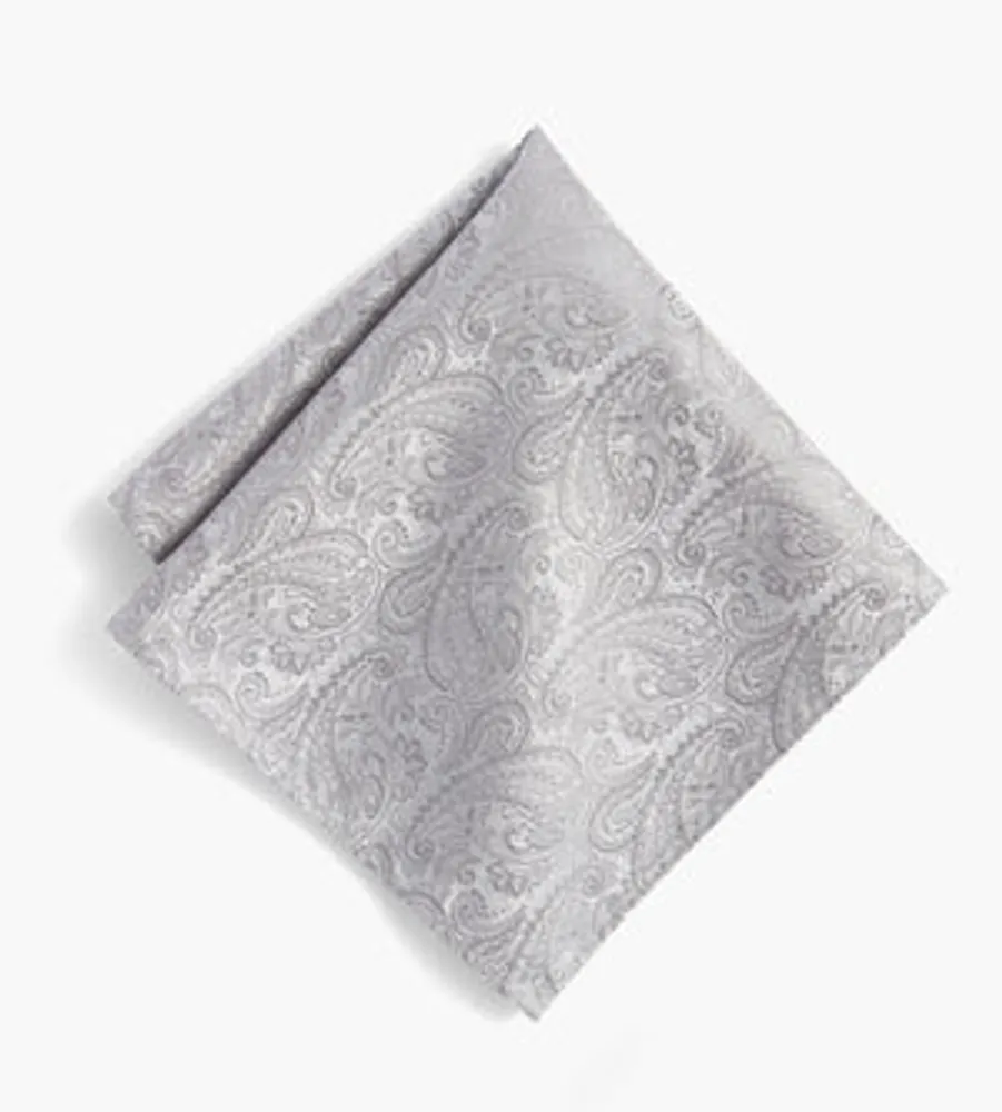 Tonal Paisley Pocket Square