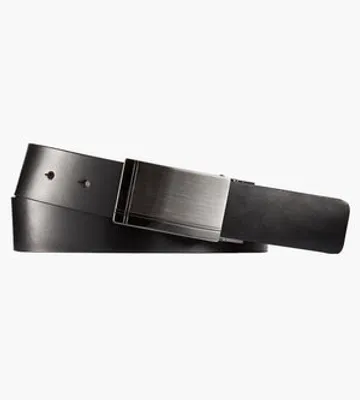 Plaque Buckle Reversible Belt