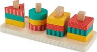 Fisher-Price Empileur de formes en bois, triage, 13éléments