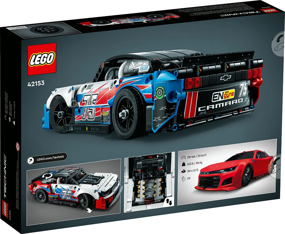 LEGO Technic NASCAR Next Gen Chevrolet Camaro ZL1; jeu de construction voiture jouet Chevy 42153