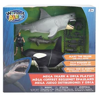 Mega Shark and Orca Playset