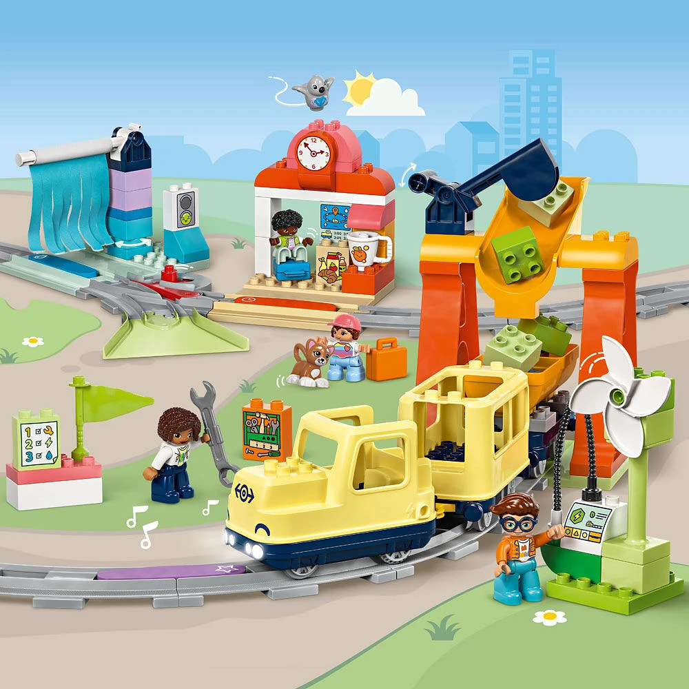 LEGO DUPLO Town Big Interactive Community Train Set - Learning Toddler Train Toy Playset - 10428