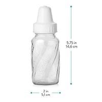 Classic Glass Baby Bottle (4oz, 3 Pack)