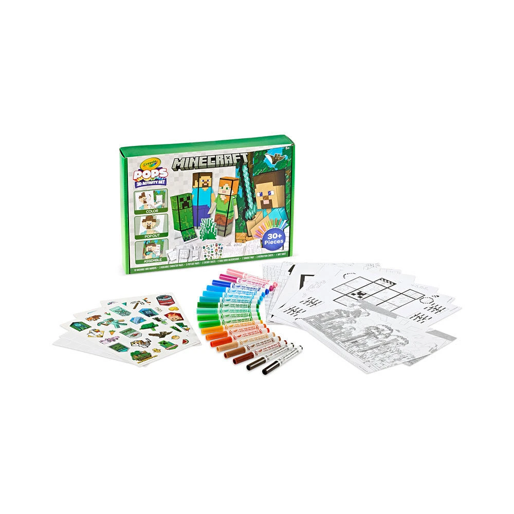 Ensemble d'activités Crayola POPS 3D Minecraft