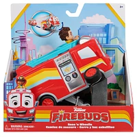 Disney Junior Firebuds, Camion de pompier Bo et Flash à rétrofriction et roue arrière