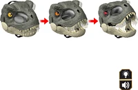 Jurassic World Rebirth T-Rex Rage N Roar Mask with LED Light Up Eyes Feature, 3 Level Effects