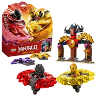 LEGO NINJAGO Ensemble de combat de Spinjitzu du dragon, jouet d'action, cadeau ninja avec 2 figurines 71826