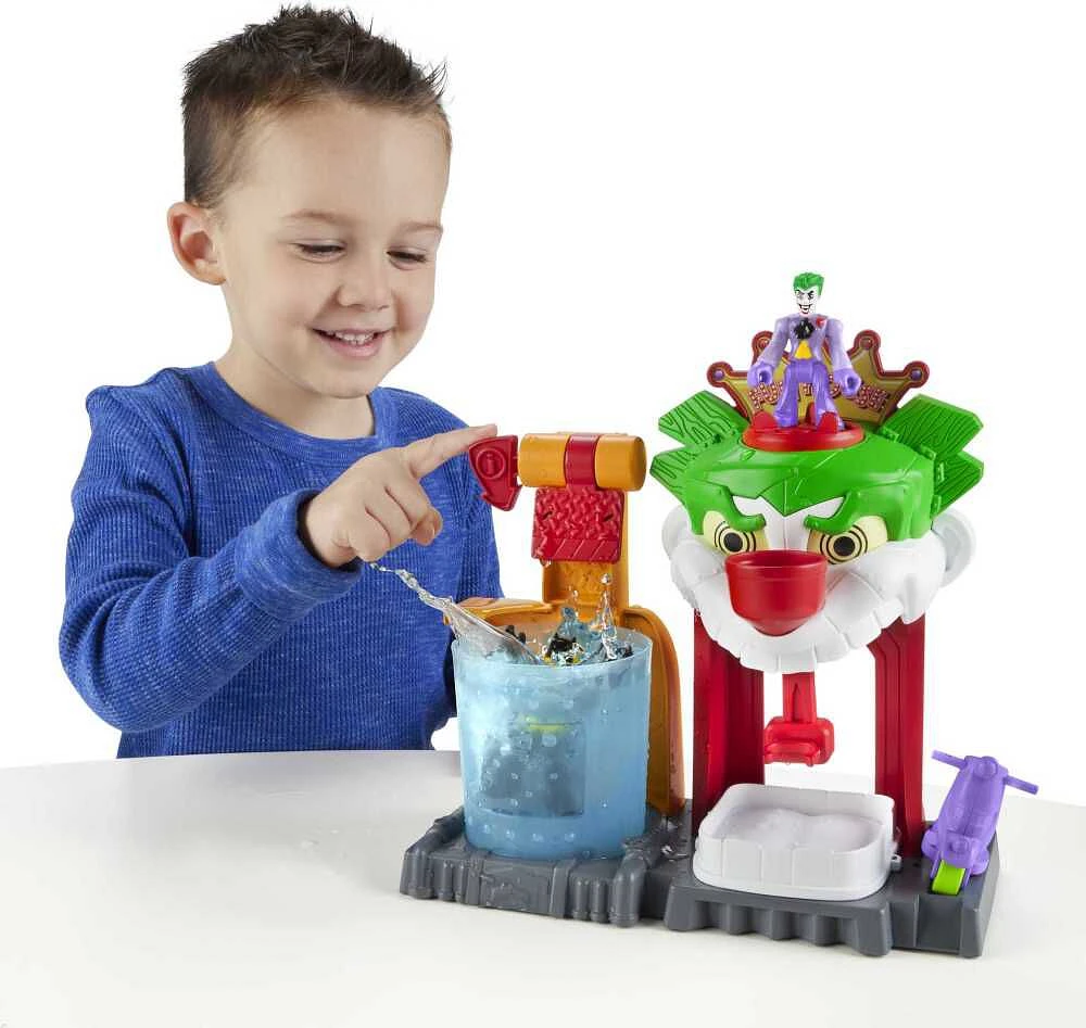 Imaginext DC Super Friends Batman Playset with Color Changing Action, The Joker Funhouse