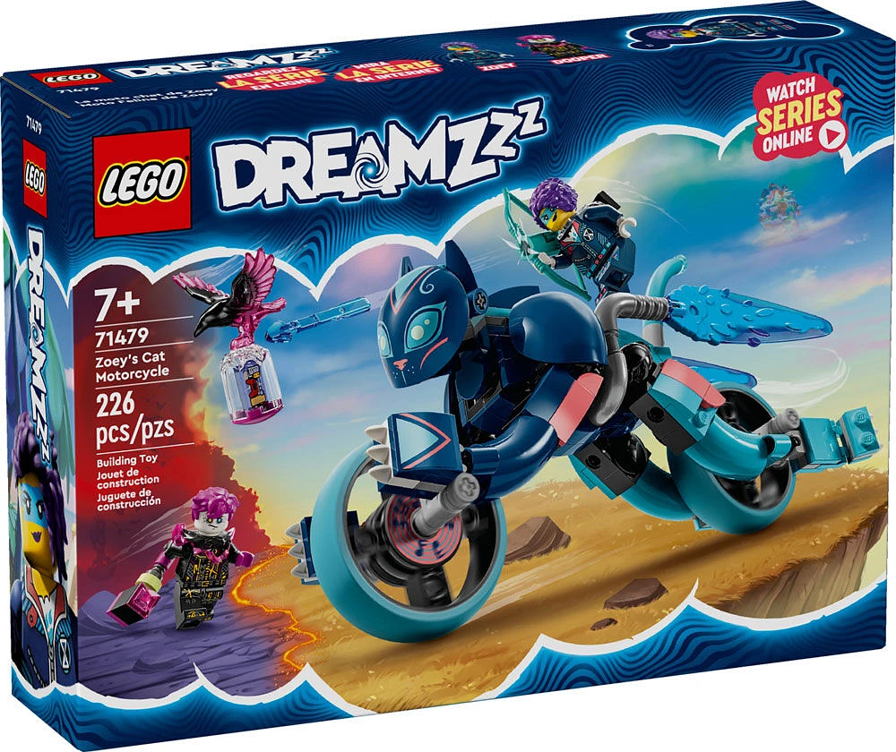 LEGO DREAMZzz Zoey's Cat Motorcycle Bike Toy with 2 Minifigures, 71479