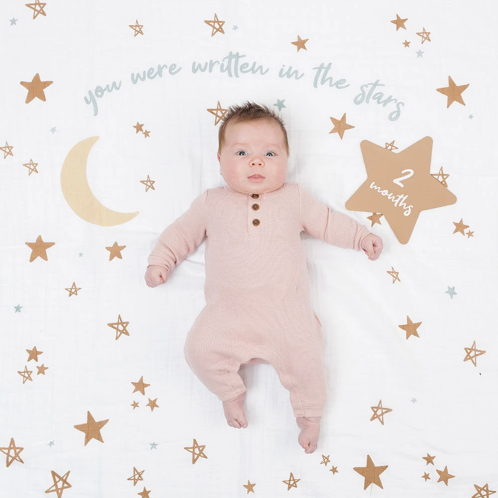 Lulujo -Baby's 1st Year Milestone Blnkt Written in the Stars