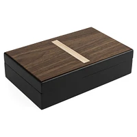 Dominos double 6 de luxe, Jeu classique de 28 dominos dans un coffret en bois avec doublure de haute qualité