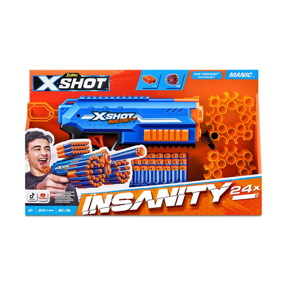 Zuru X Shot 36605 E-Shot Insanity 40 Darts Toy Set