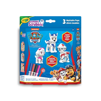Crayola Paw Patrol Scribble Scrubbie Pets, 3 Count