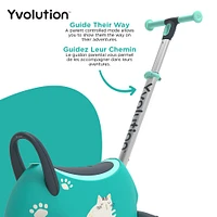 Yvolution Glider Luna Go Jouet à chevaucher - Bleu canard