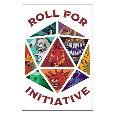 24X36 Affiche-Dungeons & Dragons-Lancer l'initiative