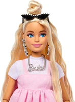 Barbie Deluxe Style Doll #3 in Pastel Pink Barbiecore Dress with Oversized Bow, Blond Hair