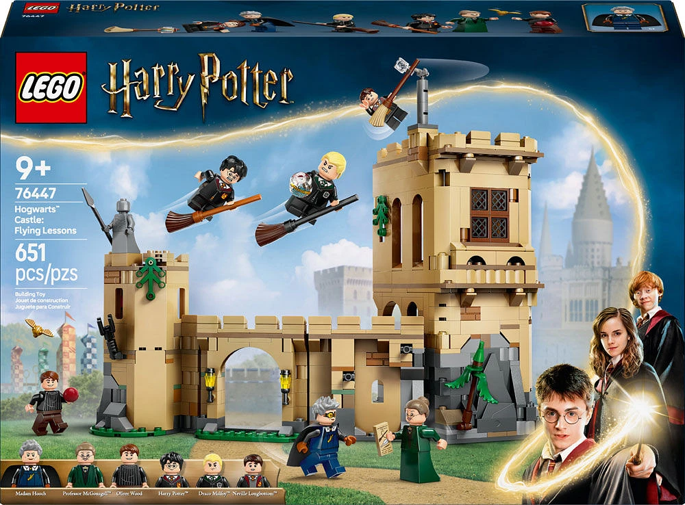 LEGO Harry Potter Le château de Poudlard : les leçons de vol, Ensemble d'aventure, Cadeau de sorciers pour enfants 76447