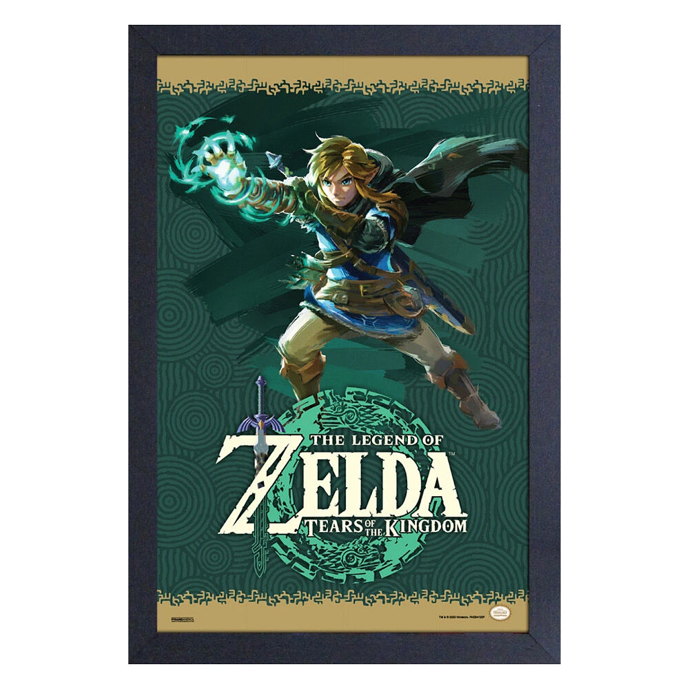 11X17 Tirage encadré-Zelda-Lien ultra main