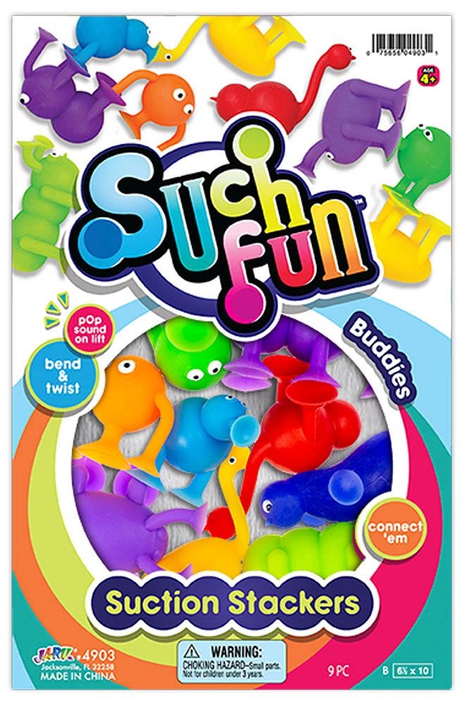 Such Fun Suction Stackers Poly Asst - English Edition - 1 per order, colour may vary (Each sold separately, selected at Random)