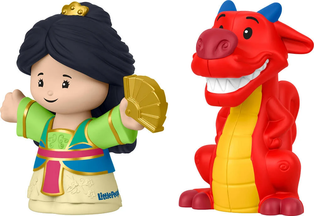 Disney Princess Mulan & Mushu Little People Figure Set for Toddlers and Kids