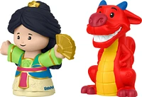 Disney Princess Mulan & Mushu Little People Figure Set for Toddlers and Kids