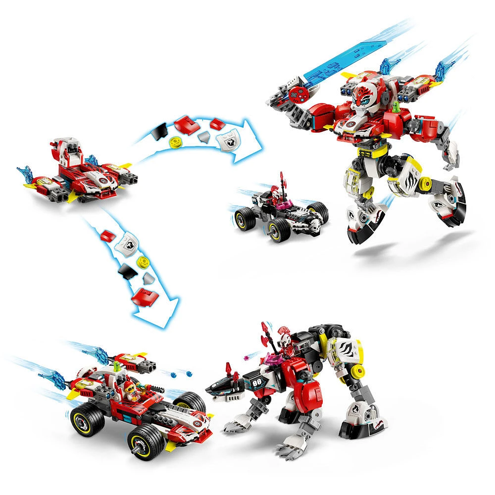 LEGO DREAMZzz Le robot-tigre de Cooper et le bolide de Zero, Jouet de voiture pour enfants 71497