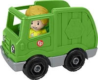 Fisher-Price Little People Recycle Truck and Character Figure Set for Toddlers, 2 Pieces