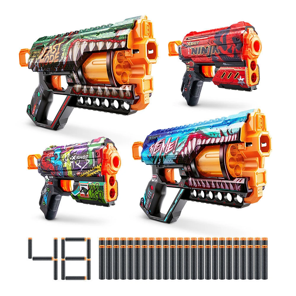 X-Shot Skins Double Griefer Double Flux Blaster Combo Pack (48 Darts) by ZURU