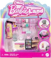 Barbie Mini BarbieLand Collectible Bakery Playset with 1.5-inch Barbie Doll, Interactive Play Areas for Storytelling Fun