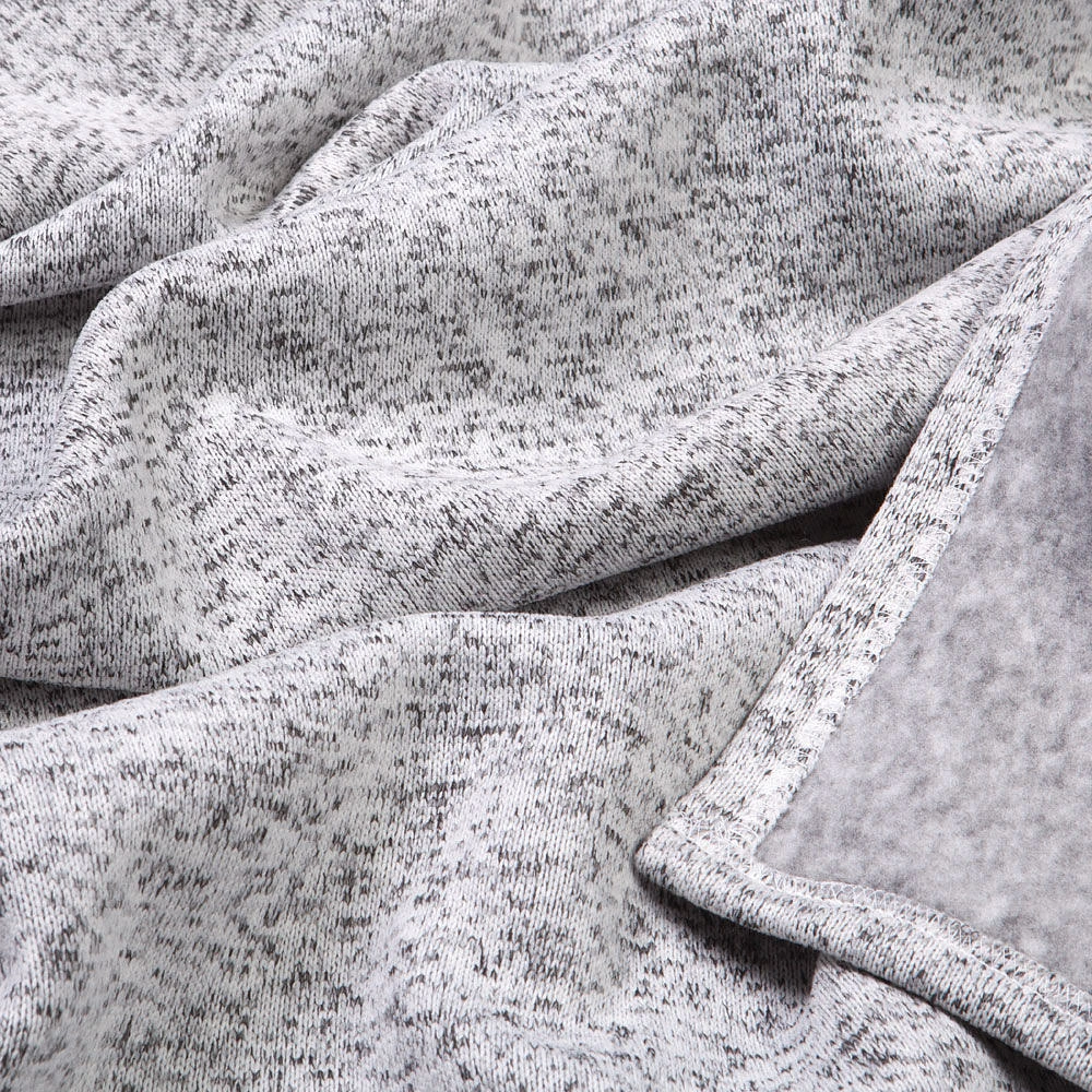 Trend Lab Heathered Gray Sweatshirt Knit Baby Blanket