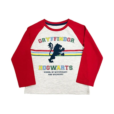 Harry Potter - Long Sleeve Raglan Tee - Off White Heather & Red  - Size 3T - Toys R Us Exclusive