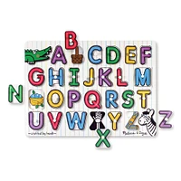 Melissa & Doug Casse-tête en bois avec alphabet à l'intérieur - 26 pièces - Édition anglaise