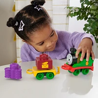 Thomas & Friends My First Percy Push-Along Toy Train with Stacking Cargo for Toddlers