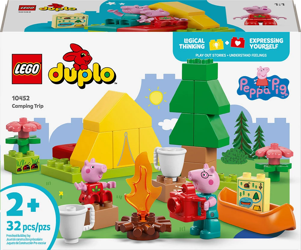 LEGO DUPLO Peppa Pig Camping Trip Toddler Toy - Learning Toy for Ages 2-4 - Birthday Gift Idea - 10452