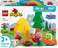 LEGO DUPLO Peppa Pig Le voyage en camping, Ensemble de jeu de construction avec canot pour un jeu créatif 10452