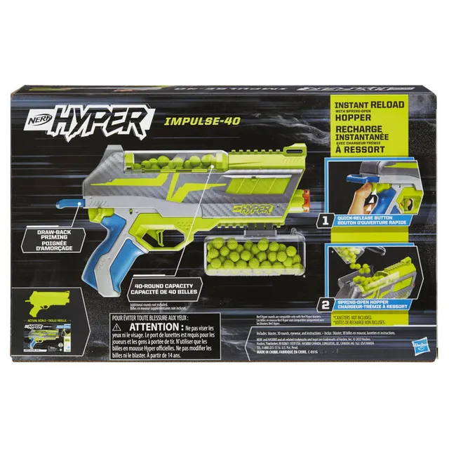 NERF Hyper Evolve-100 Blaster Features Instant Round Reloading