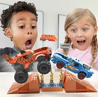MEGA Hot Wheels Tiger Shark Chomp Course Monster Truck Building Toy with 2 Figures (245 Pieces)