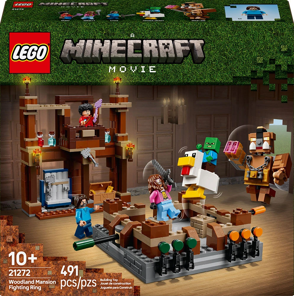 LEGO Minecraft L'arène de combat du manoir des bois, Jouet de jeu vidéo avec créatures, Cadeau pour enfants 21272