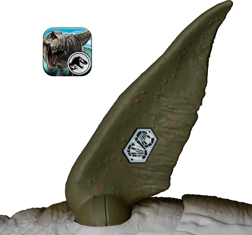 Jurassic World Rebirth Bite N Blast Mosasaurus Action Figure and Mini Dilophosaurus, Dinosaur Toy