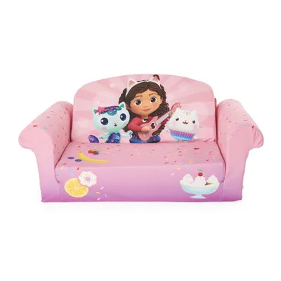 Marshmallow Furniture, Children's 2-in-1 Flip Open Foam Compressed Sofa