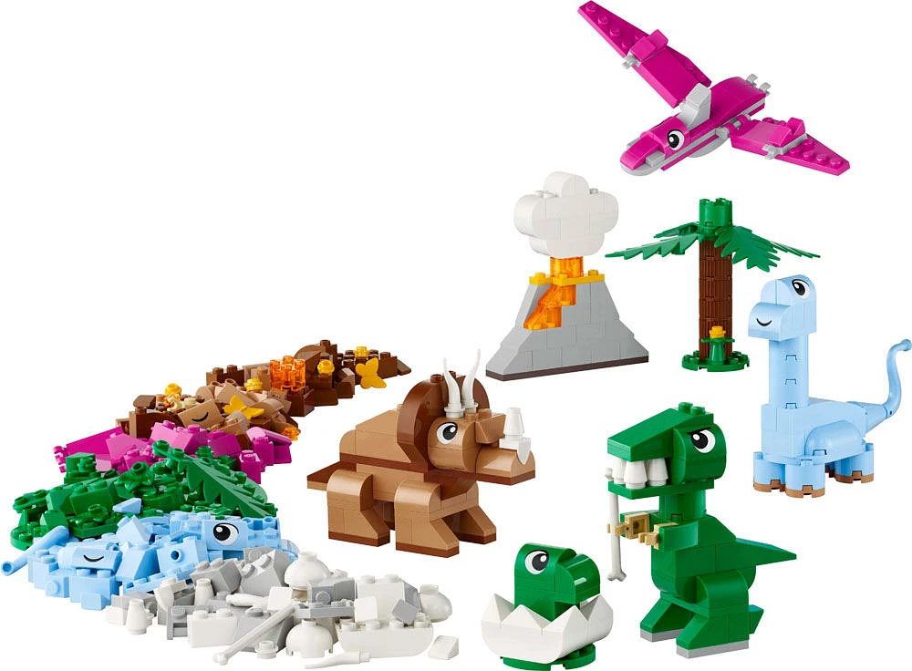 LEGO Classic Les dinosaures créatifs Ensemble de construction en briques assortis, Modèles de jeux imaginatifs pour enfants 11041