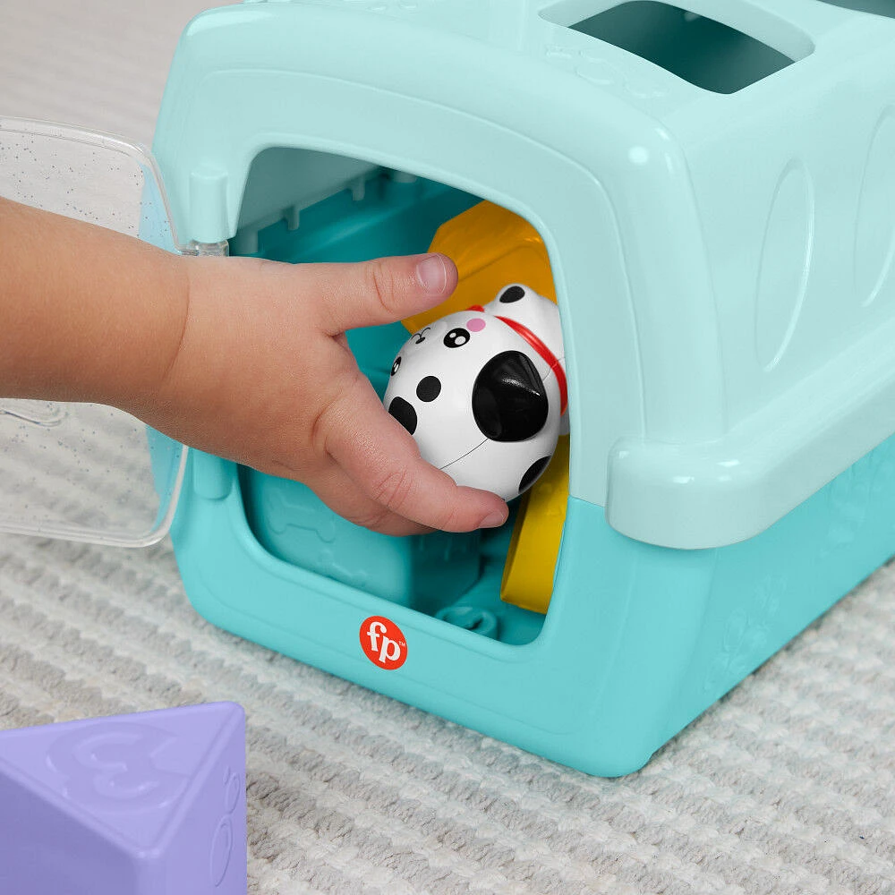 Fisher-Price FP Pets Sort & Stow Pet Carrier Baby & Toddler Shape Sorting Toy, 8 Blocks