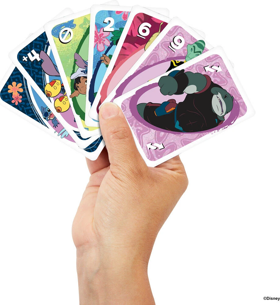 UNO Disney's Lilo and Stitch, jeu de cartes pour enfants, famille