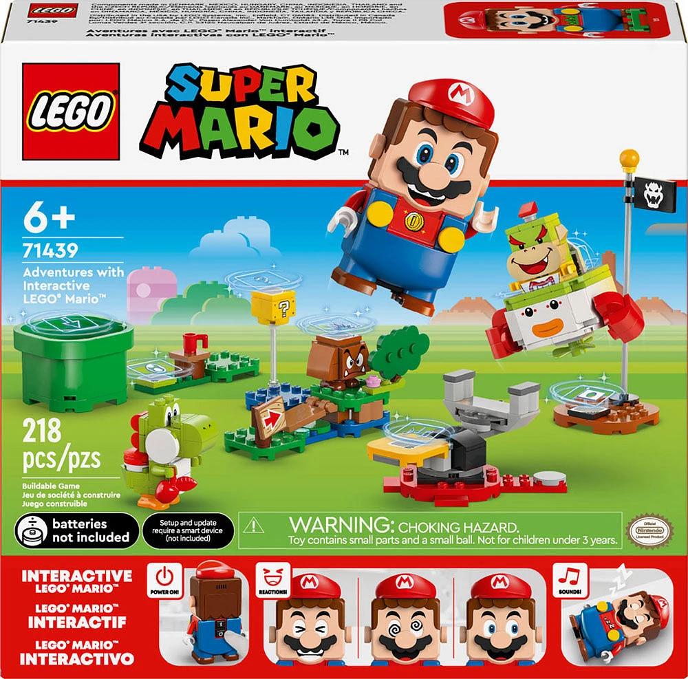 LEGO Super Mario Adventures with Interactive LEGO Mario, Vehicle Mario Playset, Yoshi and Nintendo Toy, 71439