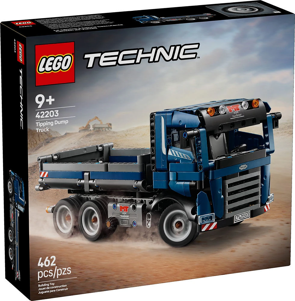 LEGO Technic Le camion à benne basculante, Ensemble de jouet pour enfants, Véhicule de construction bleu 42203